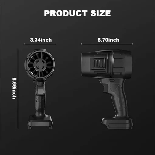 BIXMK Turbo Jet Blower, Cordless Turbo Super Power Air Duster, Stepless Speed Regulation Jet Dry - Image 2