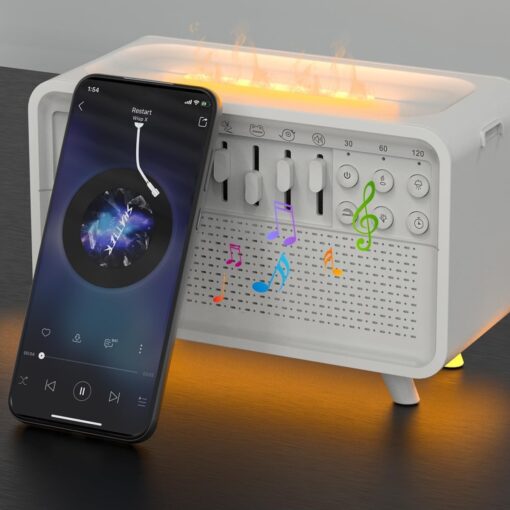 4 In 1 Bluetooth Speaker White Noise Sleep Night Light Humidifier All-in-one Machine Free Combination Of 8 Group Nature Sound - Image 6