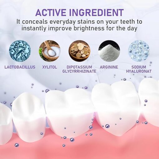 Hismile v34 Colour Corrector, Purple Teeth Whitening, Tooth Stain Removal, Teeth Whitening Booster, Purple Toothpaste - Packaging May Vary - Image 2