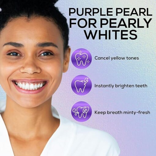 Hismile v34 Colour Corrector, Purple Teeth Whitening, Tooth Stain Removal, Teeth Whitening Booster, Purple Toothpaste - Packaging May Vary - Image 5
