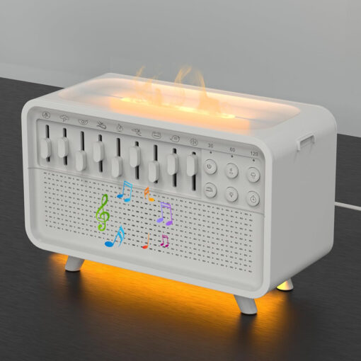 4 In 1 Bluetooth Speaker White Noise Sleep Night Light Humidifier All-in-one Machine Free Combination Of 8 Group Nature Sound - Image 2