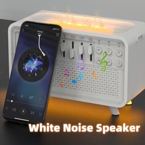 4 In 1 Bluetooth Speaker White Noise Sleep Night Light Humidifier All-in-one Machine Free Combination Of 8 Group Nature Sound
